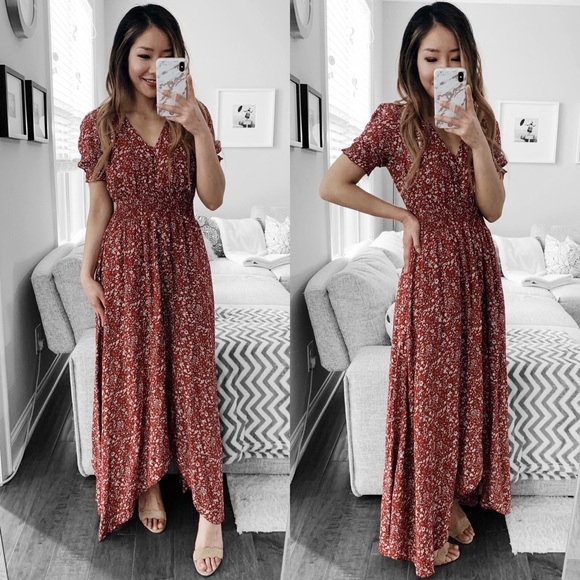 Dash of Pink Dresses & Skirts - Smocked Elastic Waist Maxi Dress